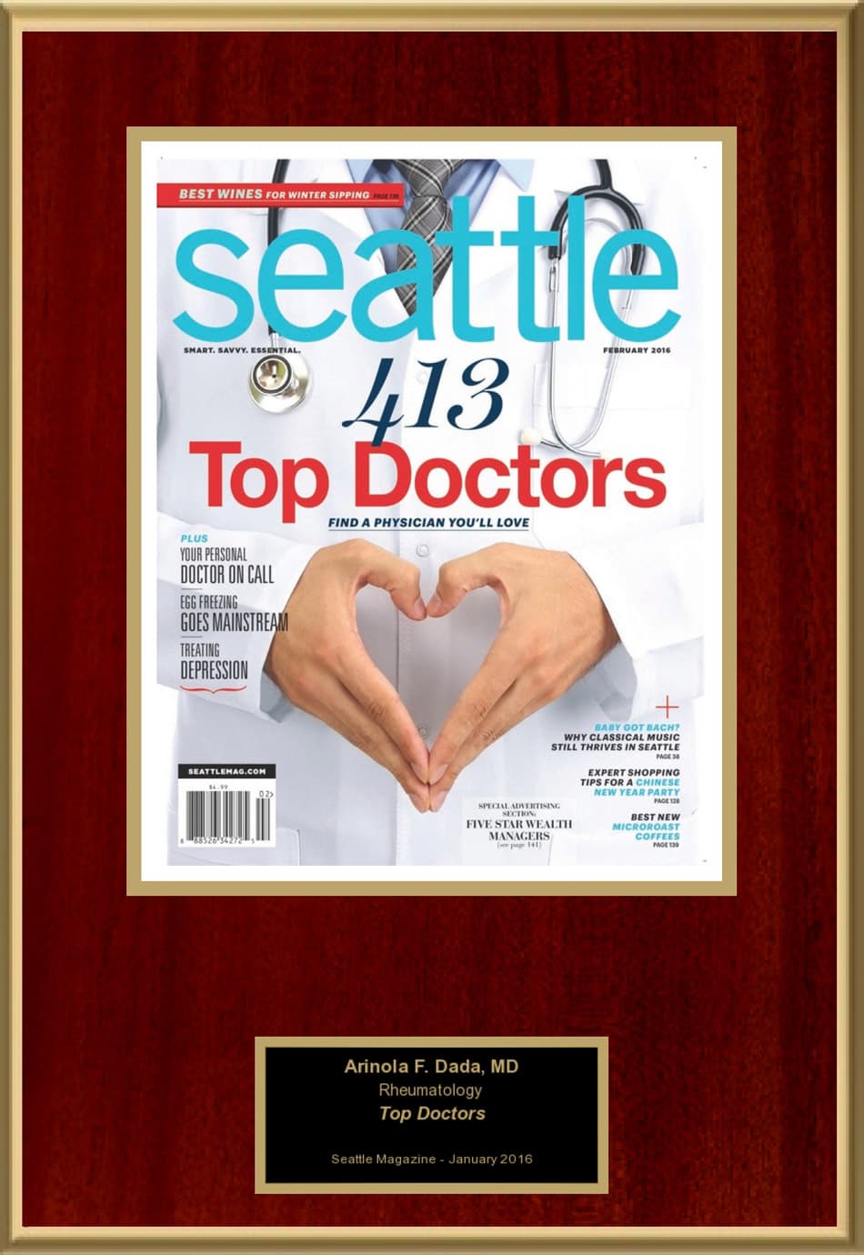 Seattle Magazine, 2016