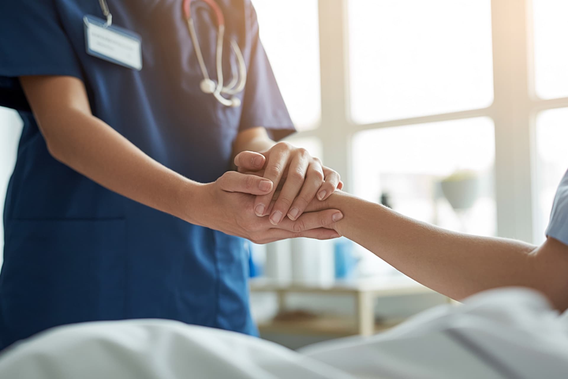 A nurse providing gentle, attentive care
